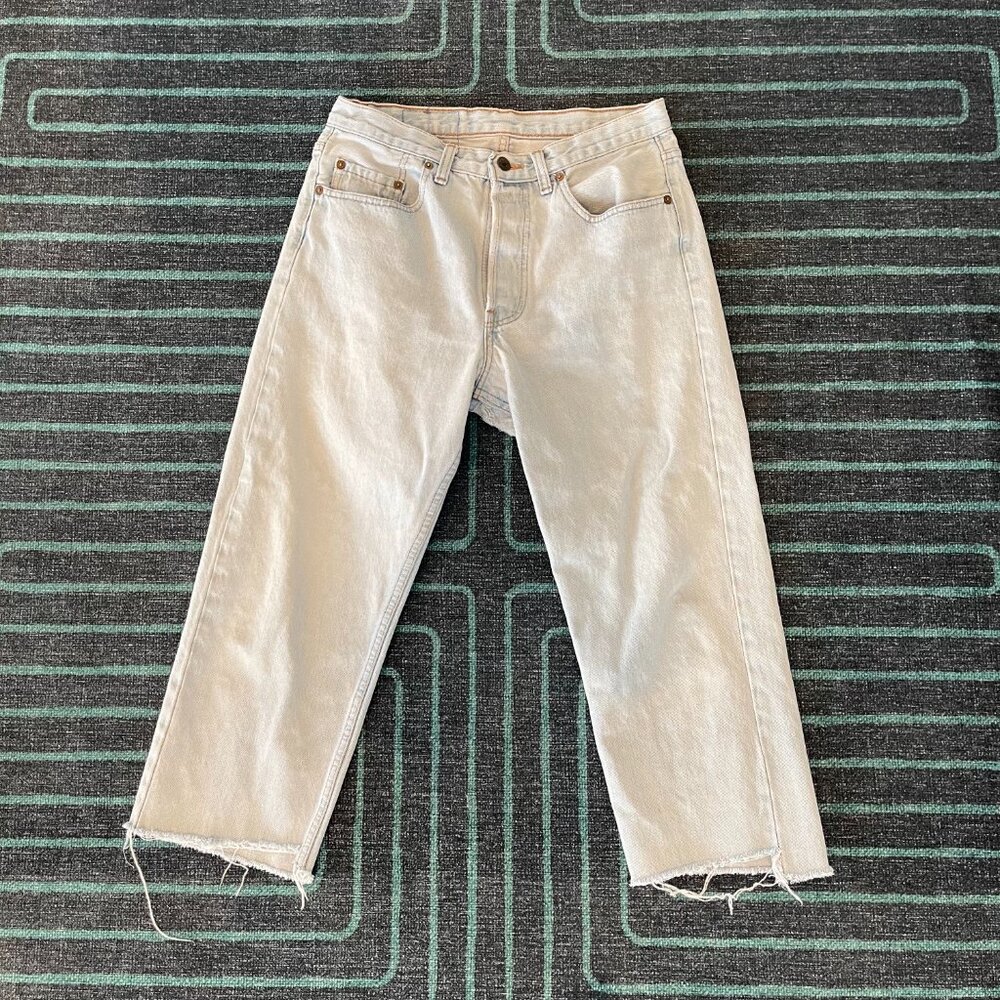 Levi's Ripped Cropped Vintage Bleached Jeans